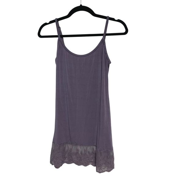 Soft Surroundings Women’s Purple Lace Cami Cotton Silk Blend Tank Size Medium - Picture 1 of 4